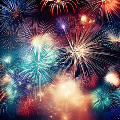 Fototapeta premium Feuerwerk - Silvesterfeier