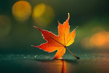 Autumn leaves on a neutral background created by AI