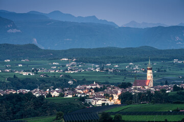 Fototapeta premium Eppan landscape near Bolzano in South Tyrol, Italy, Europe.