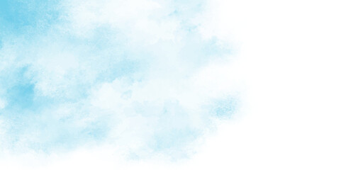 blue sky with cloud closeup background. Abstract blue sky Watercolor background, Illustration, texture for design. hand painted abstract art blue watercolor background. blue sky and white clouds.