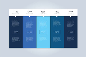 Schedule, price table, template, banner. Infographics element. Vector. - 634134624
