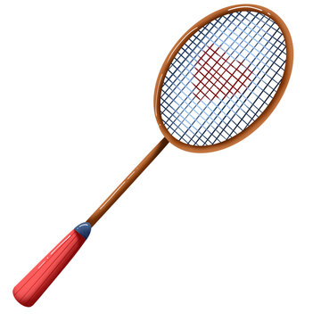 badminton racket isolated