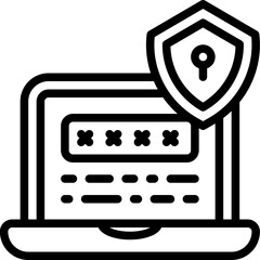 password laptop icon