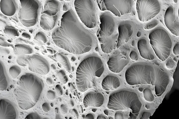 electron microscopy texture of bread ,electron microscopy.GenerativeAI.