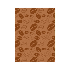 Scattered coffee bean background vector.