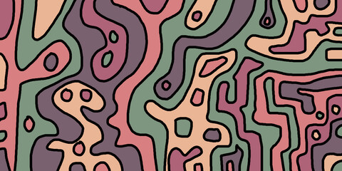 Colorful shape and movement concept, abstract background