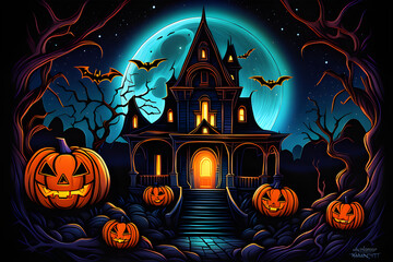 Fototapeta premium Halloween, background. Generative AI