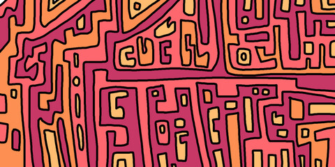 Colorful shape and movement concept, abstract background