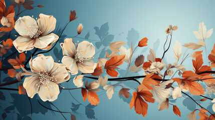 Floral Background Wallpaper Texture Modern - obrazy, fototapety, plakaty