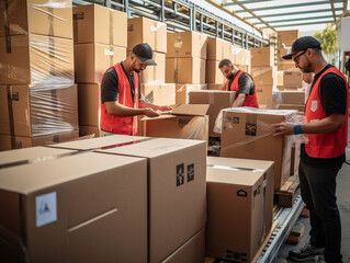Movers Packing Boxes