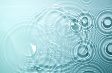 Abstract image of water droplets on the water surface.