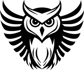 Owl - Minimalist and Flat Logo - Vector illustration