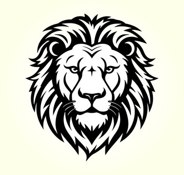 Löwe Portrait Vector Symbol Tier Löwenkopf Kopf