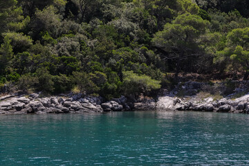 Stop in a cove on the island of Brac, Lagoon