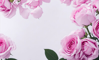 Decorative web banner Closeup of blooming. ai generative