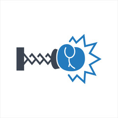 Boxing Glove On Extending Arm Gag Icon