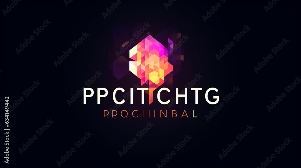 Fototapete create a visually striking logo for a cutting edge dig.generative