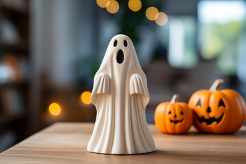 Halloween ghost tabletop decor, figurine, statuette, interior home decorations, seasonal