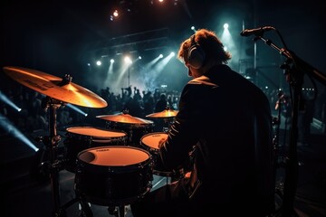 Fototapeta premium Drummer at concert
