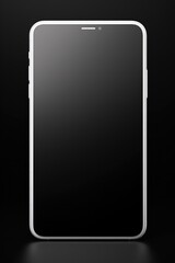 Smartphone mockup with blank white screen in realistic, clay, flat vector, line style. mobile phone mockup front view