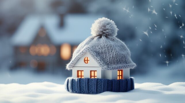 cozy knitted house