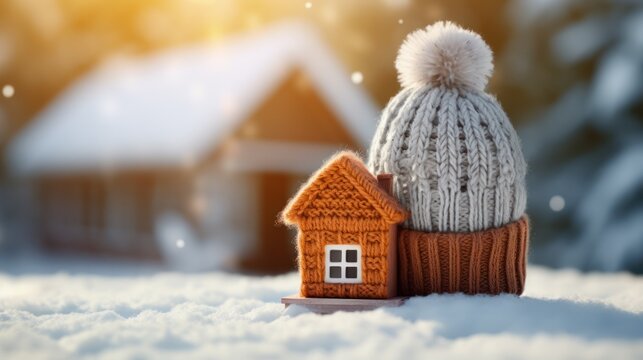 cozy knitted house
