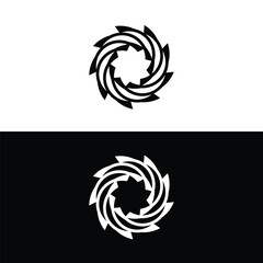 Fototapeta premium Black and white circle vector logo template design