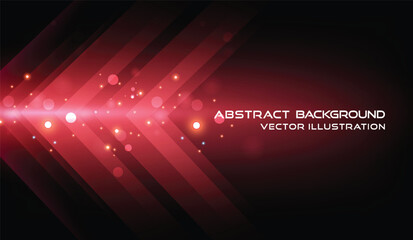 Abstract modern hight speed light arrow line technology effect on black background vector illustration.
