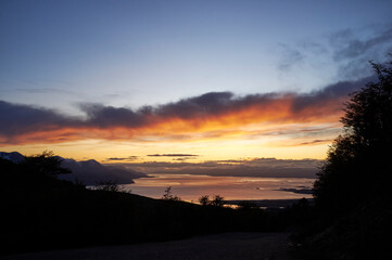 Amanecer en el Glaciar Martial, Ushuaia, Tierra de Fuego, Argentina