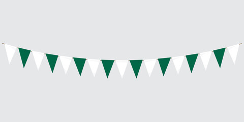 Obraz premium Mexican flag color paper bunting. flags isolated
