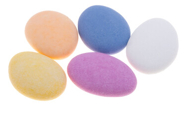 chocolate in colored glaze isolated