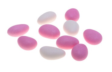 almonds in glaze isolated