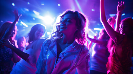 hot women dancing in the nightclub