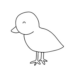 Easter bird spring doodle spring cute design element. Spring easter traditional egg coloring page design