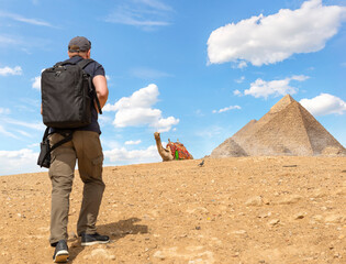 Backpacker and piramyds