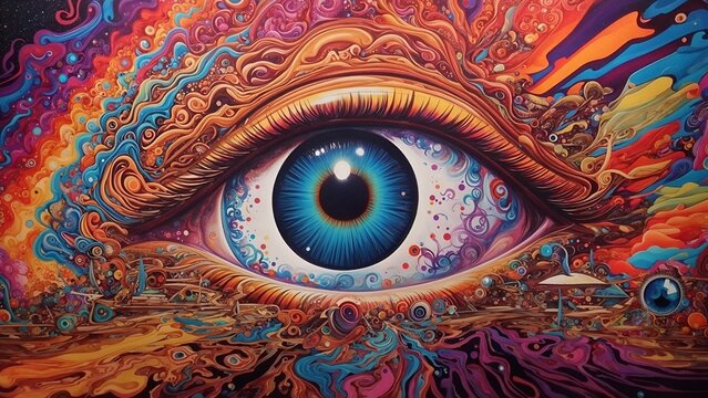 Psychedelic eye, psychedelic art