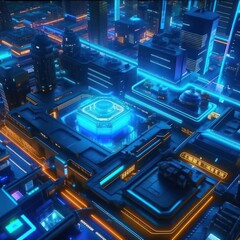 Fototapeta premium Cyber City