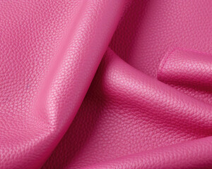 Fuchsia Leather a deep pinkishred leather material used for upholstery. Minimalist mockup for podium display or showcase. AI generation