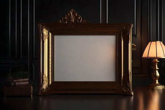 Photo Frame On And Wall Frame Mockup