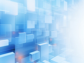 Innovative blue digital background, combining network and technologies.