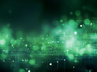 Green digital background: merging tech, network, and sleek cybersecurity visuals.