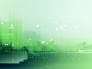 Green digital background: blend of illustration, network, and modern art visuals.