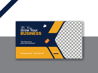 vector corporate flat abstract business YouTube thumbnail and social media advertising.
