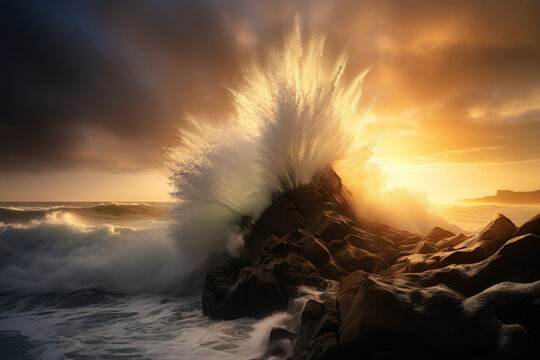 sunset over the sea