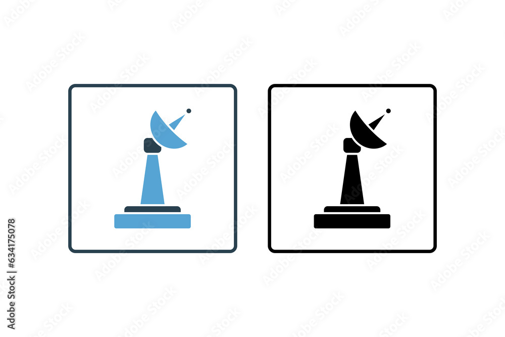 Poster transmitter icon. icon related to space exploration. solid icon style. simple vector design editable