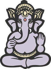Ganesha god illustration
