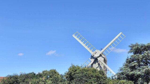 Finchingfield Post Mill from low angle.

Known as the most photographed village in Essex, Finchingfield is home to one of the county's few remaining windmills and is a charming, picturesque village.