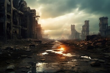 Techno Dystopian Landscape