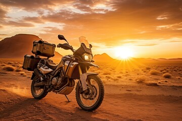 Obraz na płótnie Canvas Motorbike Adventure Thrilling Journey