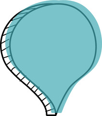 3d speech bubble balloon green color icon sticker memo keyword planner text box banner, flat png transparent element design